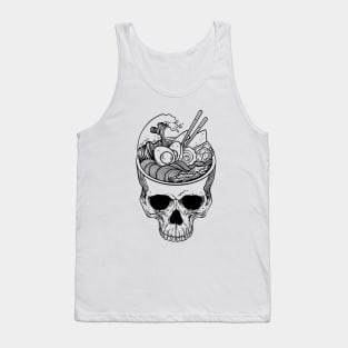 Kawaii Japanese Anime Skeleton Ramen Halloween Tank Top